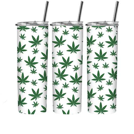 Cannabis sublimation tumbler wrap for weed smokers to make D.I.Y. do it yourself sublimation wraps for 20 oz. tumblers