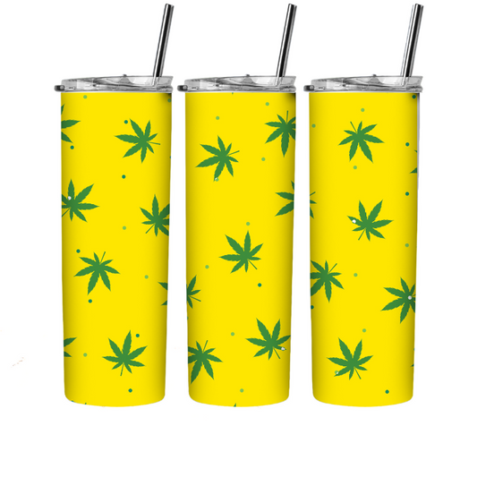 Cannabis sublimation tumbler wrap for weed smokers to make D.I.Y. do it yourself sublimation wraps for 20 oz. tumblers