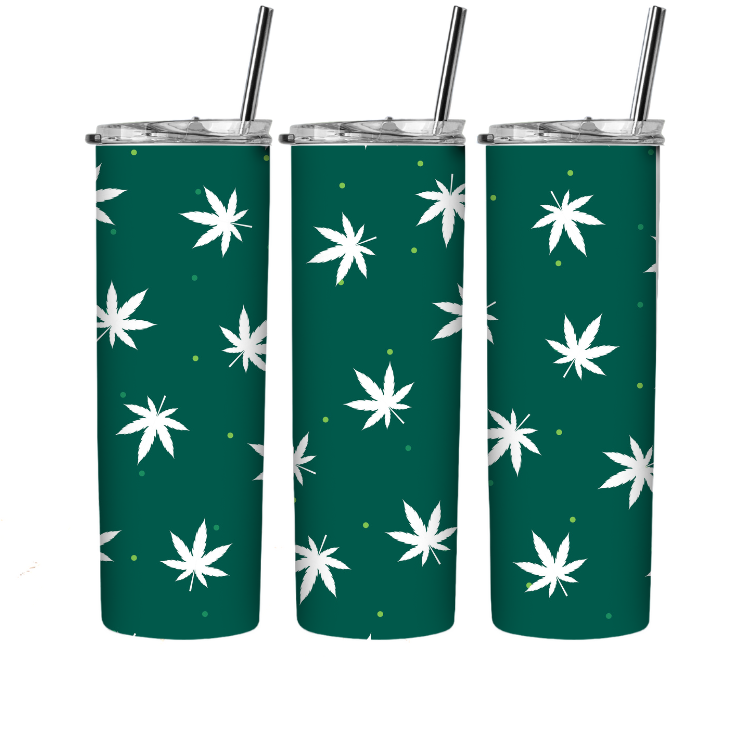 Cannabis sublimation tumbler wrap for weed smokers to make D.I.Y. do it yourself sublimation wraps for 20 oz. tumblers